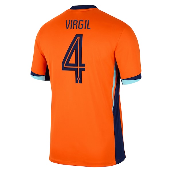 Virgil van Dijk Netherlands National Team Nike 2024 Home Replica Jersey - Orange/Blue