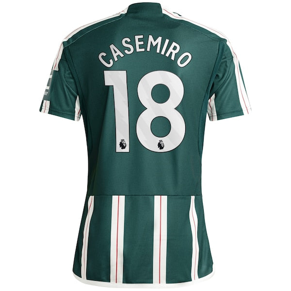 Casemiro Manchester United adidas 2023/24 Away Replica Player Jersey - Green/Red