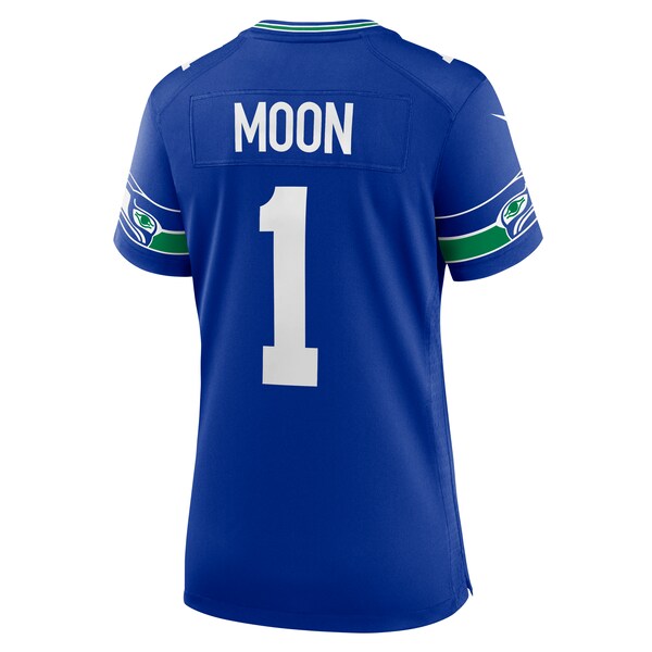 Warren Moon Seattle Seahawks Nike Women's Throwback Retired Player Game Jersey - Royal/Navy