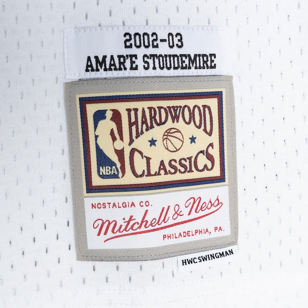 Amar'e Stoudemire Phoenix Suns 2001/02 Hardwood Classics Swingman Jersey - White/Purple