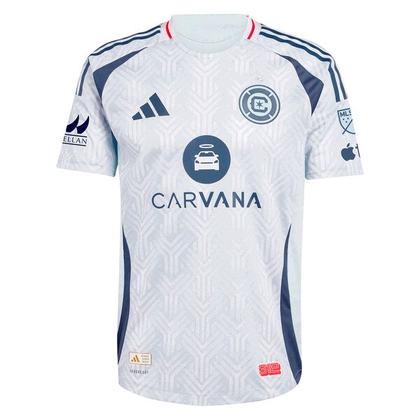 Kellyn Acosta Chicago Fire adidas 2025 The Municipal Kit Authentic Player Jersey - Light Blue