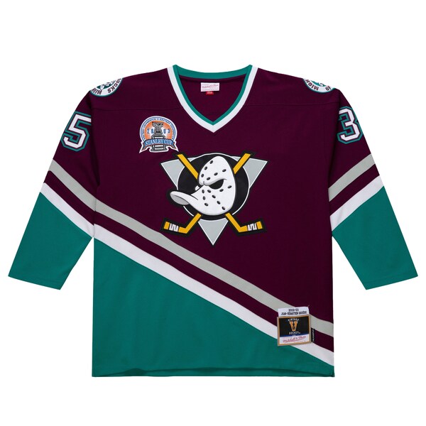 Jean-Sebastien Giguere Anaheim Ducks 2002-03 Power Play Jersey - Purple