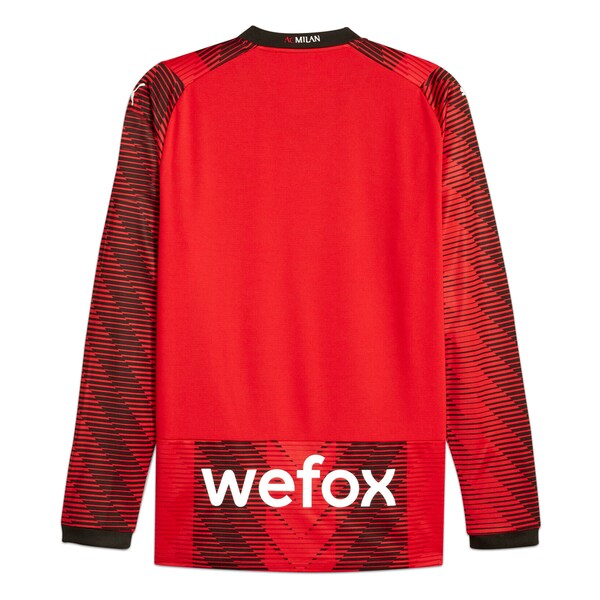 AC Milan Puma 2023/24 Home Replica Long Sleeve Jersey - Red