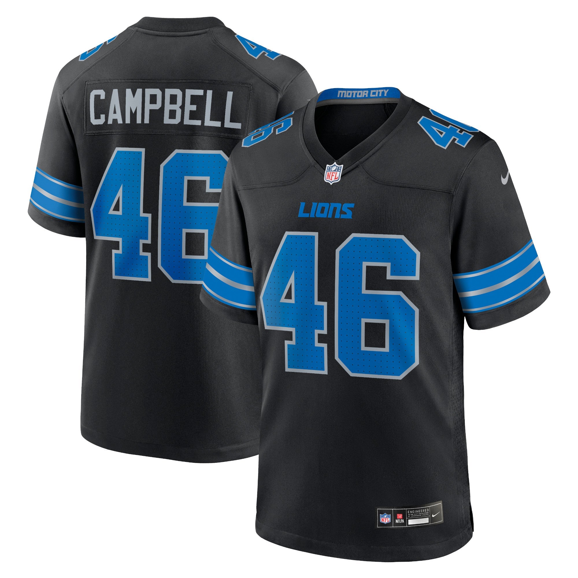Jack Campbell Detroit Lions Nike White Game Jersey -  White/Blue/Black