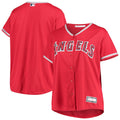Los Angeles Angels Women's Plus Size Alternate Replica Team Jersey - Red