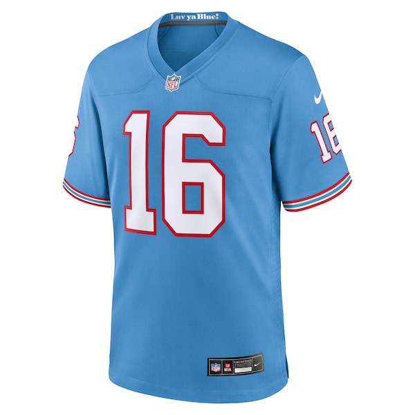 Treylon Burks Tennessee Titans Nike Oilers Throwback Alternate Game Player Jersey - Light Blue/Navy
