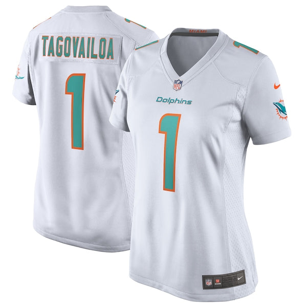 Tua Tagovailoa Miami Dolphins Nike Women's Game Jersey - White/Aqua