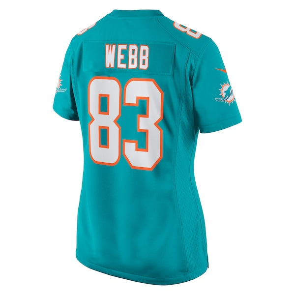 Raleigh Webb Miami Dolphins Nike Women's Team Game Jersey -  Aqua