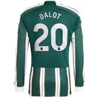 Diogo Dalot Manchester United adidas 2023/24 Away Long Sleeve Replica Player Jersey - Green
