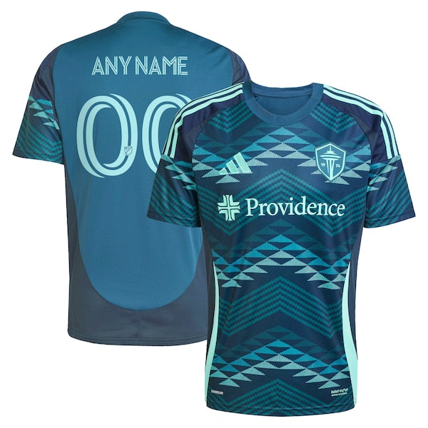 Seattle Sounders FC adidas 2025 The Salish Sea Kit Replica Custom Jersey - Blue