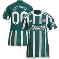 Manchester United adidas Women's 2023/24 Away Replica Custom Jersey - Green
