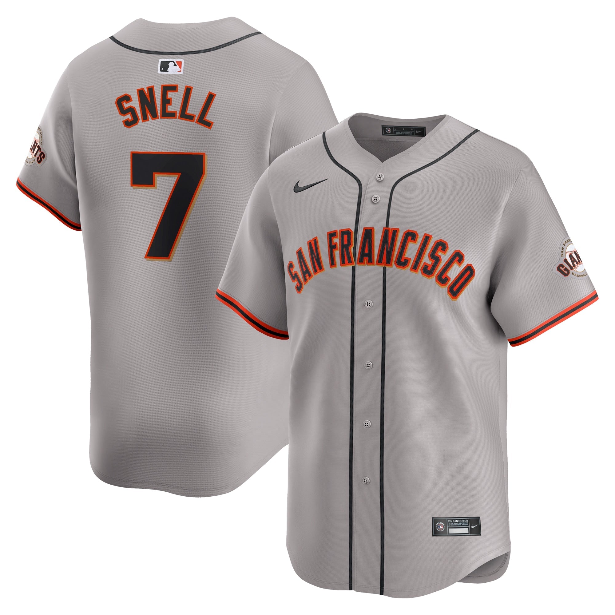 Blake Snell San Francisco Giants Nike Home Limited Jersey - Cream/Gray