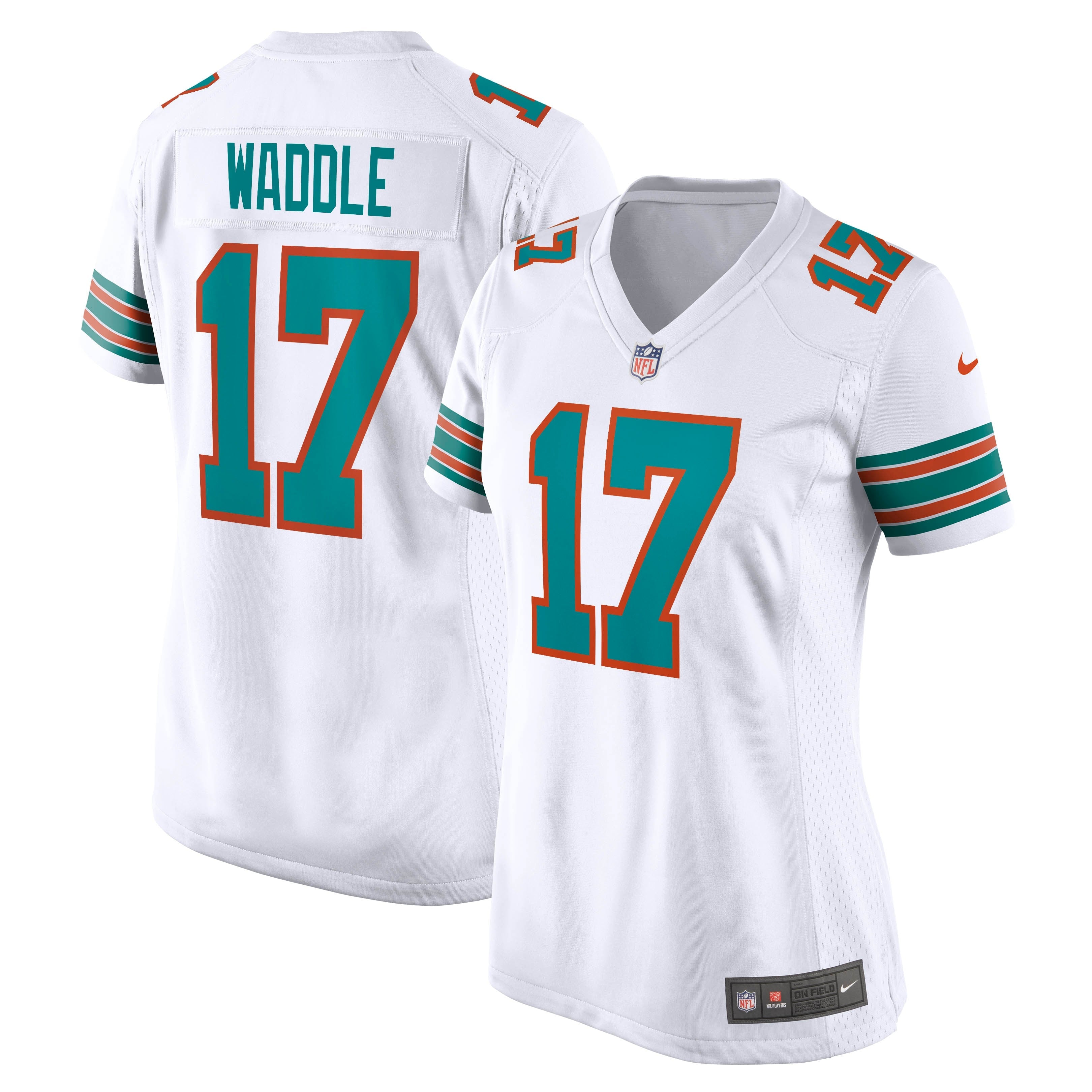 Jaylen Waddle Miami Dolphins Nike Women's Game Player Jersey - Aqua/White
