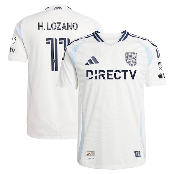 Hirving Lozano San Diego FC adidas 2025 Woven Into One Authentic Player Jersey - White