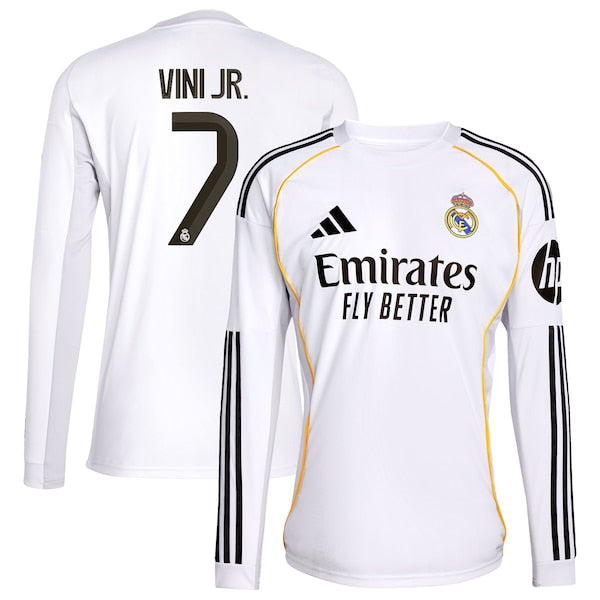 Vini Jr. Los Merengues adidas 2025/26 Home Replica Jersey - White/Blue