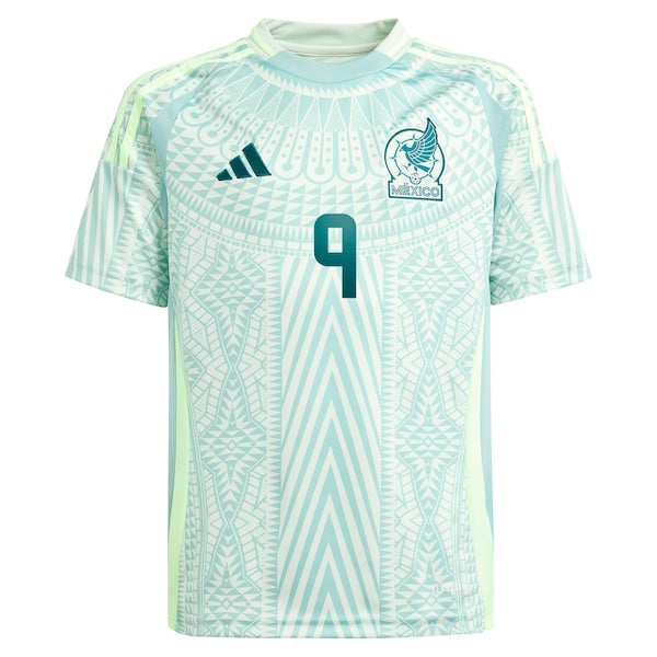 Raul Jimenez Mexico National Team adidas Youth 2024 Away Replica Player Jersey - Green/Burgundy