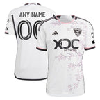 D.C. United adidas 2024 The Cherry Blossom Kit Authentic Custom Jersey - White
