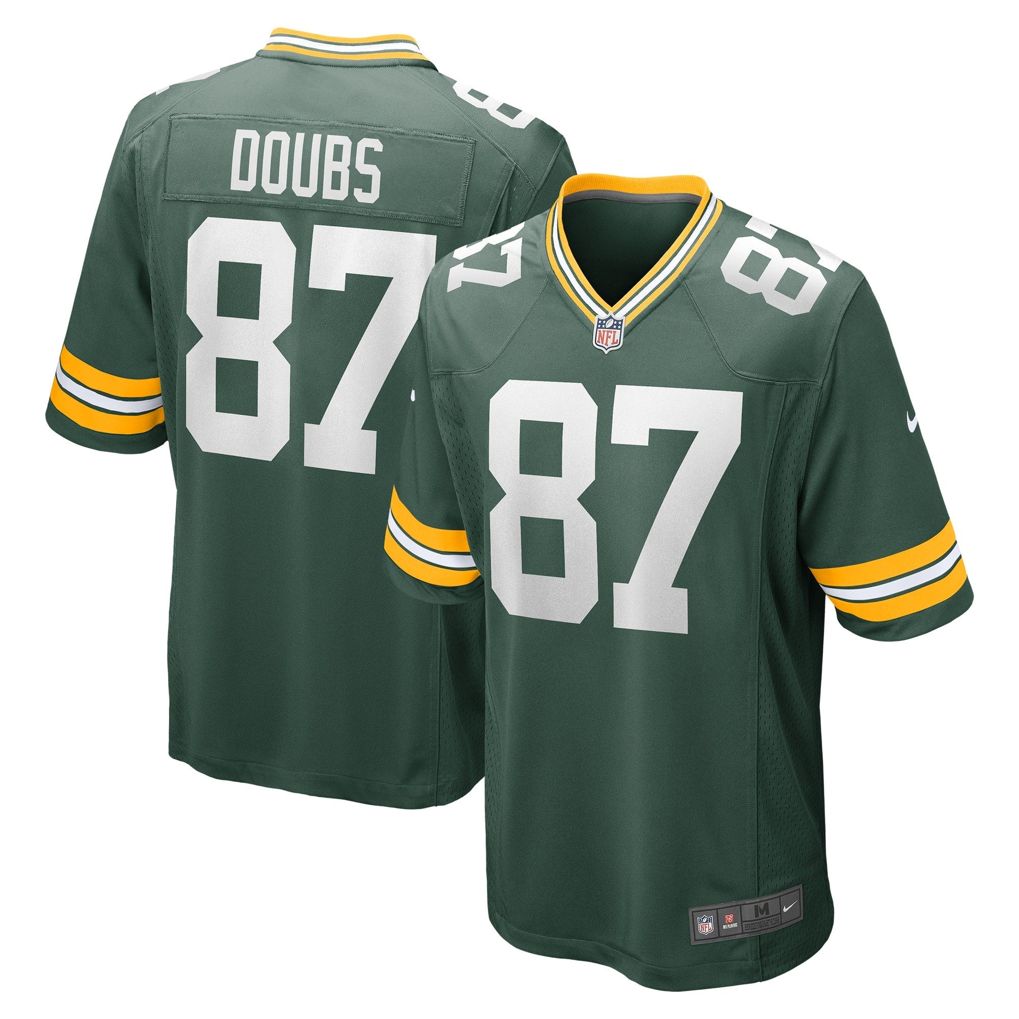 Romeo Doubs Green Bay Packers Nike Game Player Jersey - White/Green