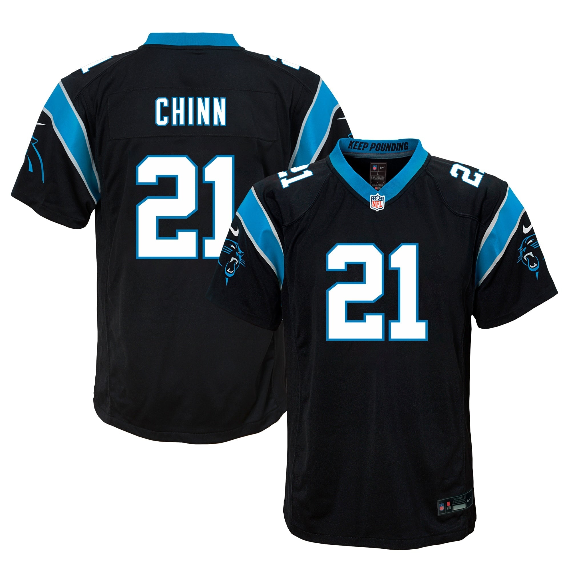 Jeremy Chinn Carolina Panthers Nike Youth Game Jersey - Blue/Black/White