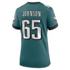Lane Johnson Philadelphia Eagles Nike Women's Team Game Jersey - Midnight Green