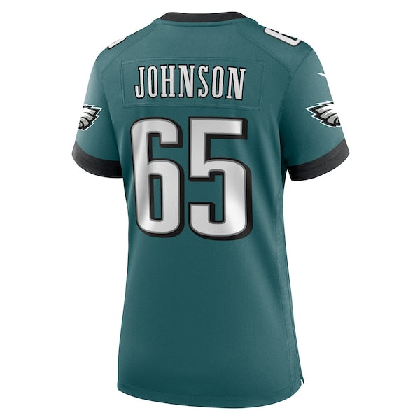 Lane Johnson Philadelphia Eagles Nike Women's Team Game Jersey - Midnight Green