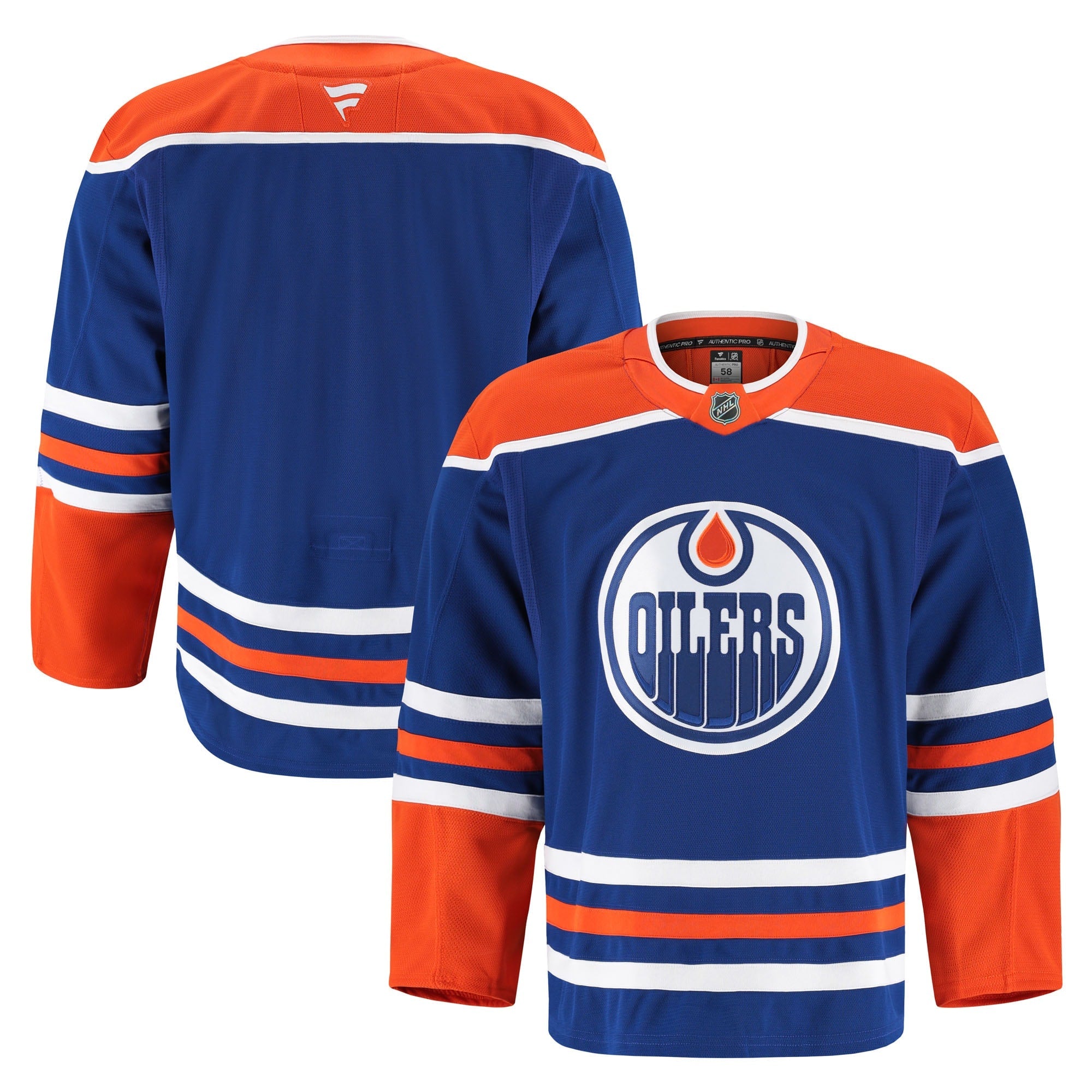 Edmonton Oilers  Alternate Authentic Pro Jersey - Light Beige/Royal
