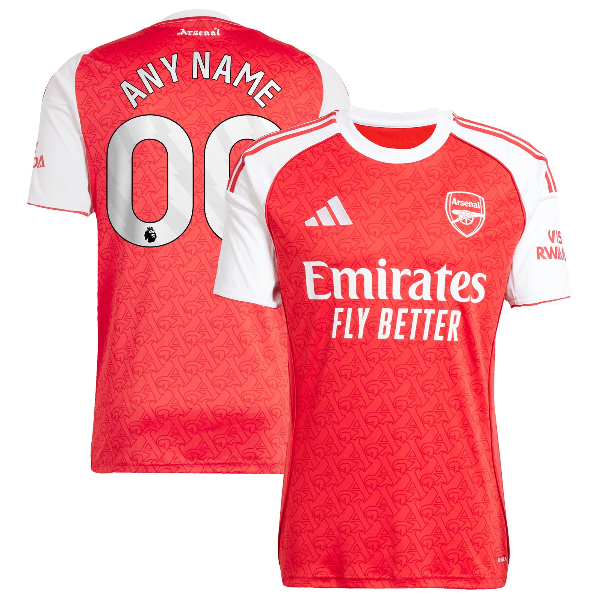 Arsenal adidas 2025/26 Away Replica Custom Jersey - Blue/Red