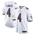 Zay Flowers Baltimore Ravens Nike  Game Jersey -  White
