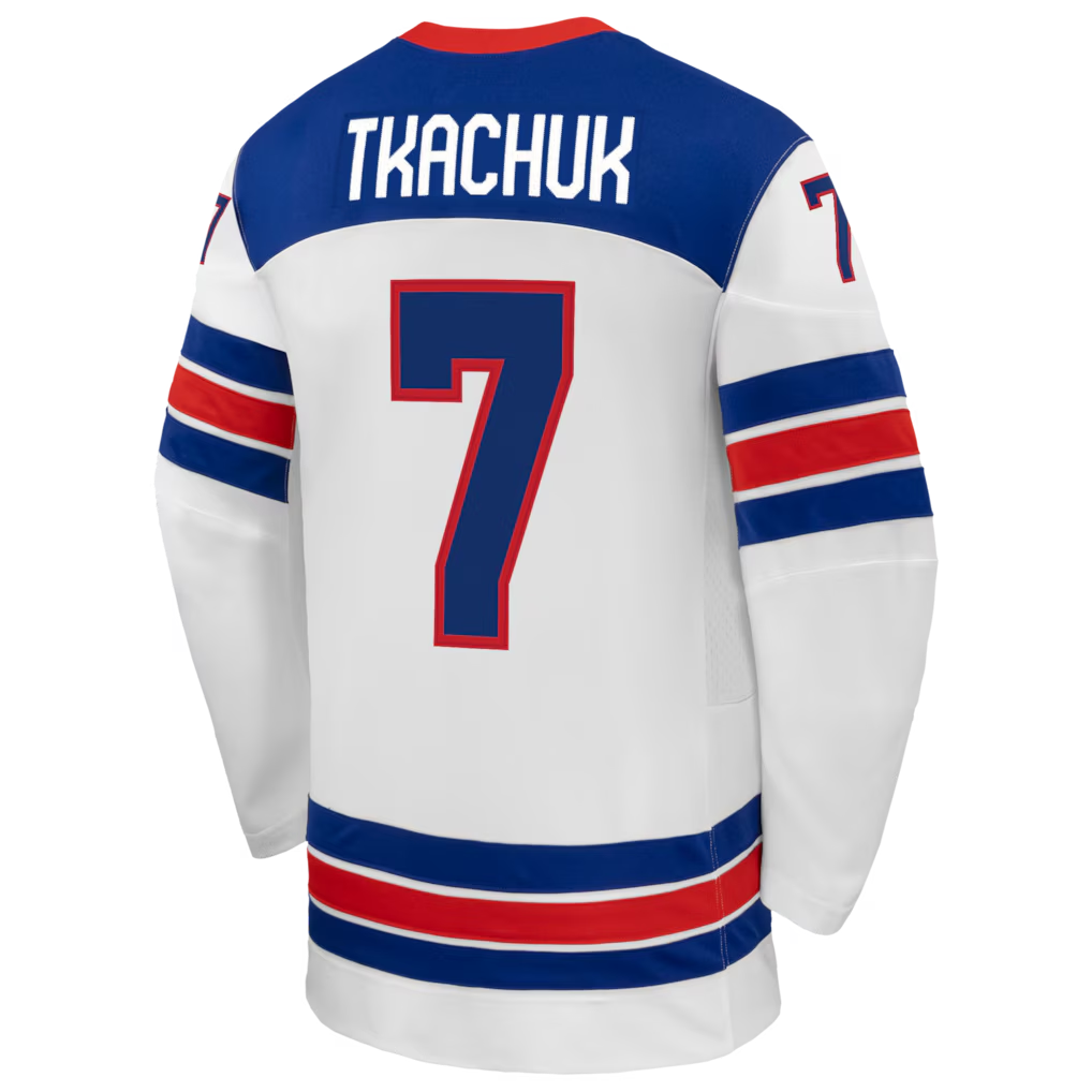 Brady Tkachuk USA Hockey Nike 2026 Away Replica Jersey - White