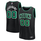 Boston Celtics  Youth Custom Fast Break Jersey - Black - Statement Edition/Kelly Green/White