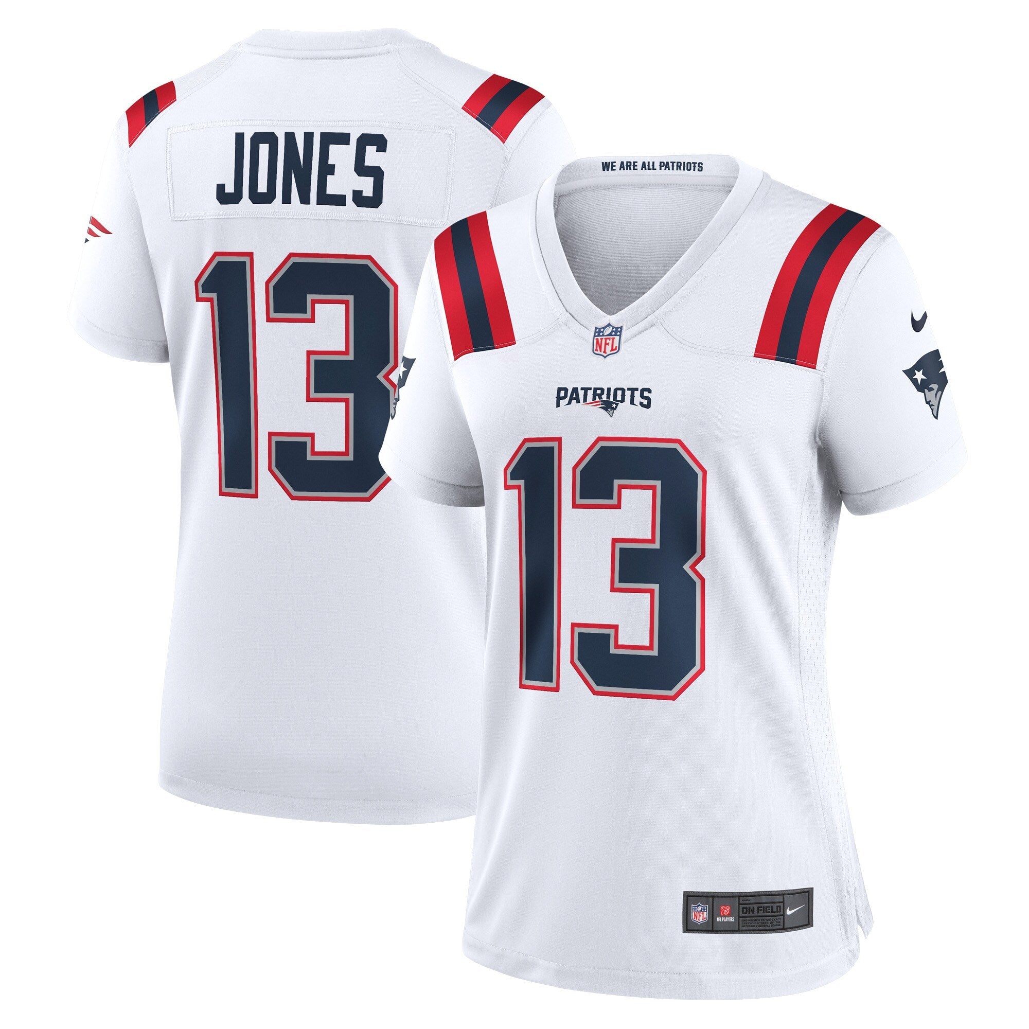 Jack Jones New England Patriots Nike Women's Game Player Jersey - Navy/White