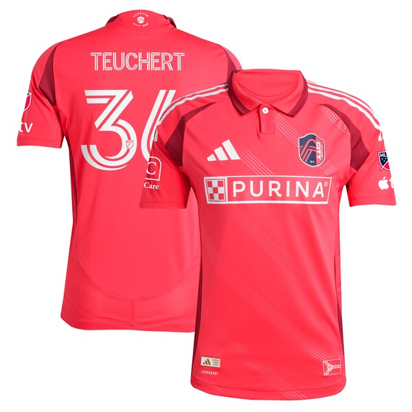 Cedric Teuchert St. Louis City SC adidas 2025 Forever CITY Red Authentic Player Jersey - Red