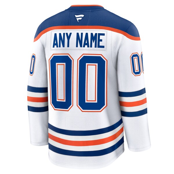 Edmonton Oilers  Away Premium Custom Jersey - White/Royal