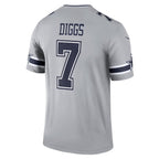 Trevon Diggs Dallas Cowboys Nike Inverted Legend Jersey - Gray