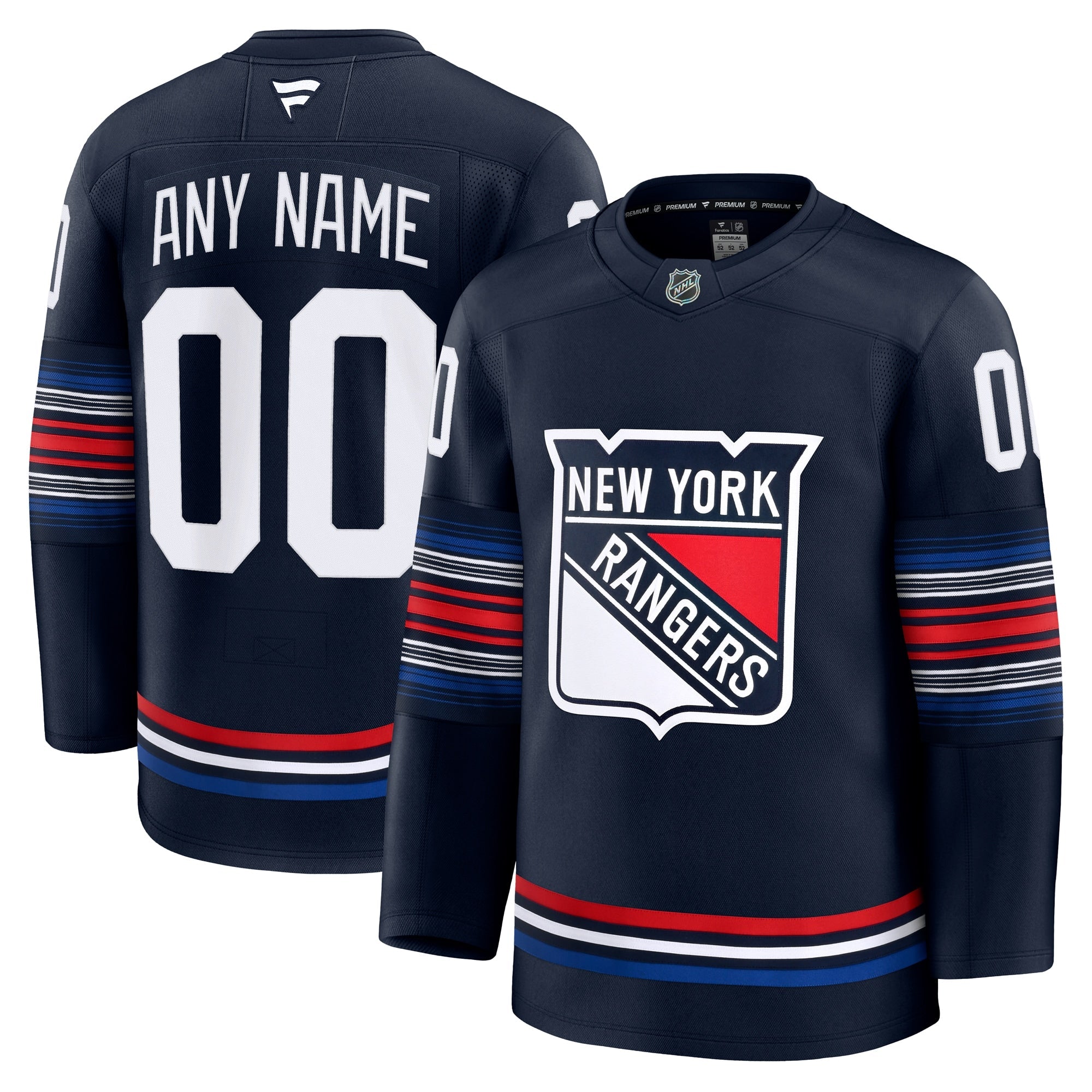New York Rangers  Home Premium Custom Jersey - Royal/Navy/White