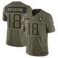 Justin Jefferson Minnesota Vikings Nike 2025 Salute to Service Limited Jersey - Olive