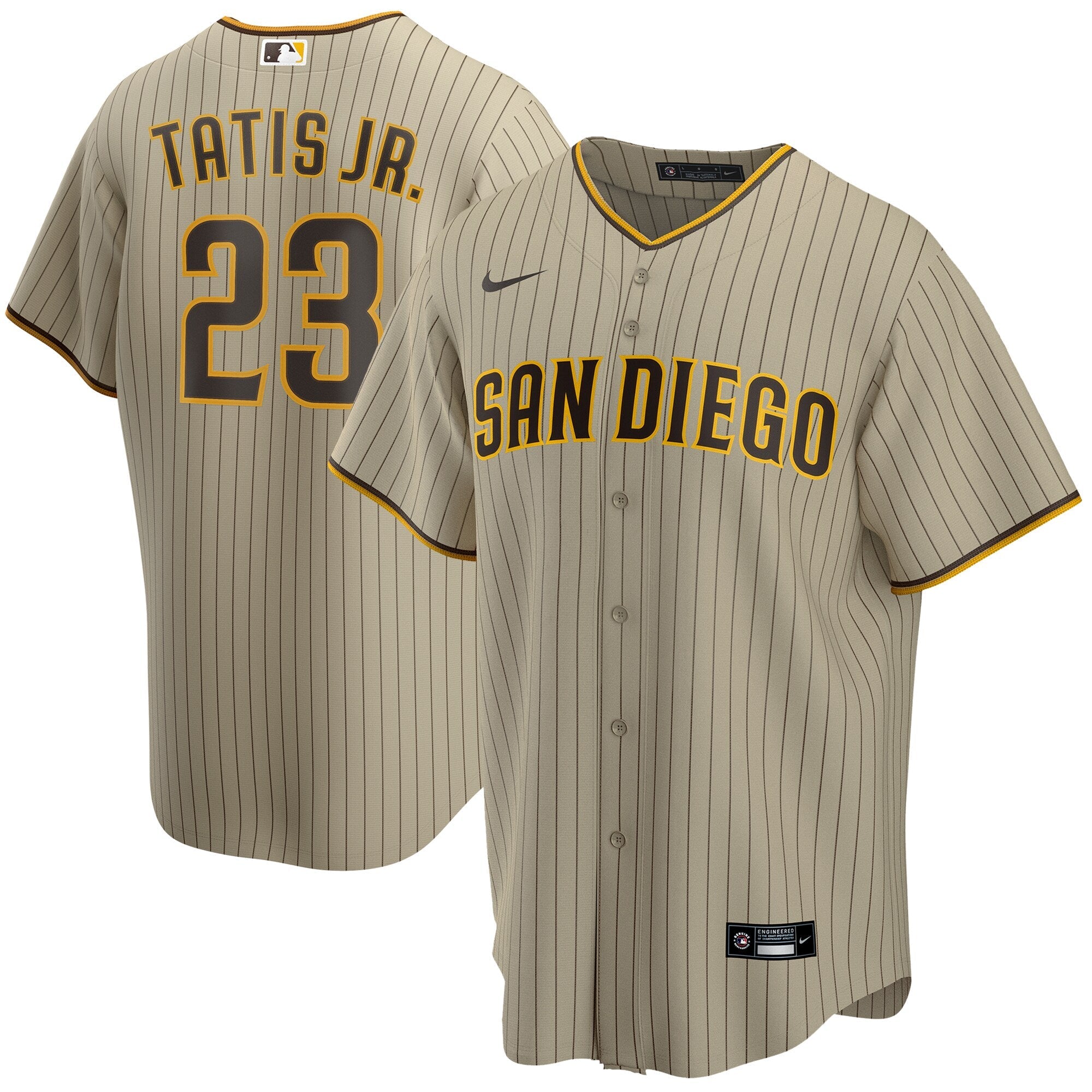 Fernando Tatis Jr. San Diego Padres Nike Alternate Replica Player Jersey - White/Brown/Tan