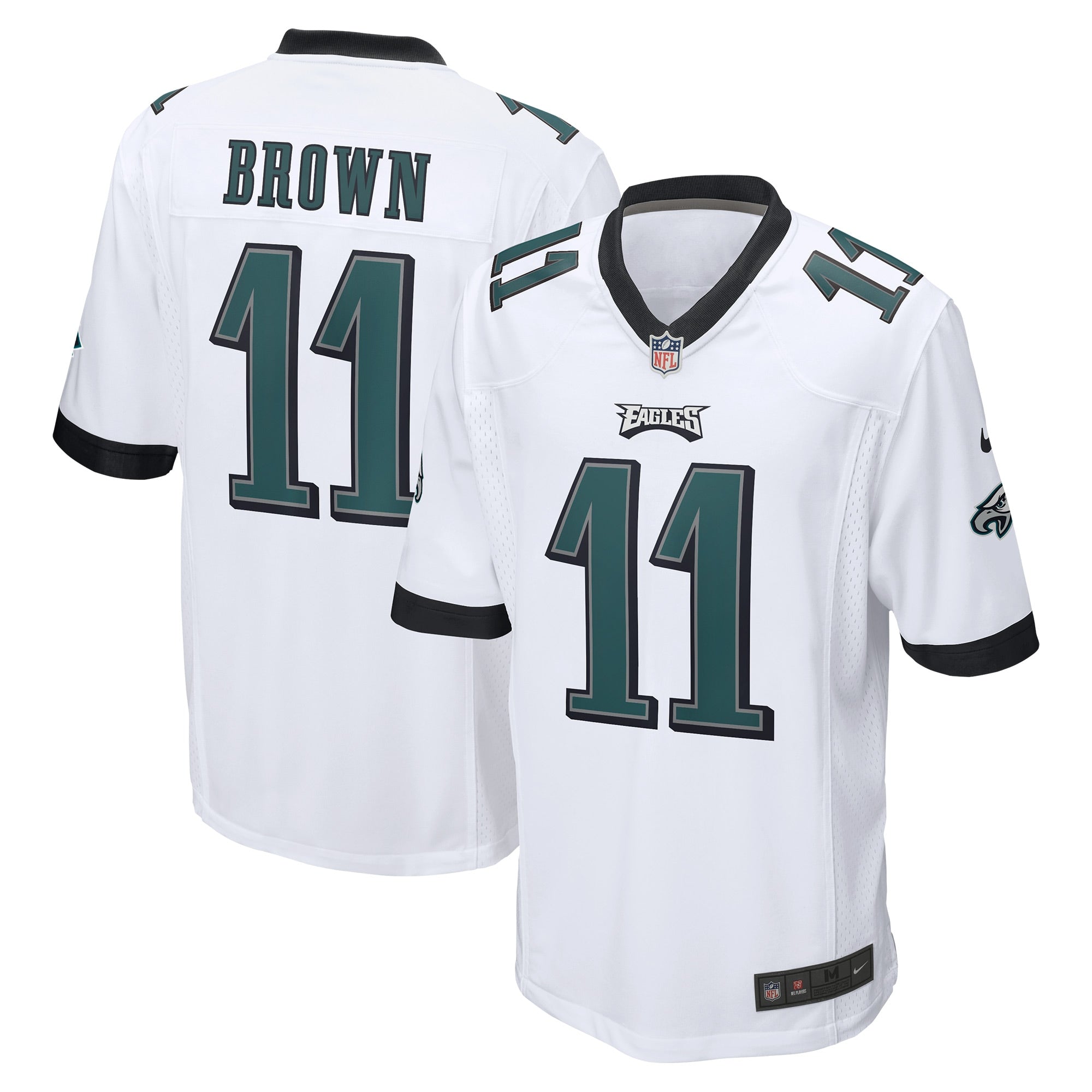 A.J. Brown Philadelphia Eagles Nike Player Game Jersey - Midnight Green/White