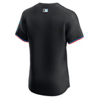 Miami Marlins Nike Alternate Vapor Premier Elite Patch Jersey - Black