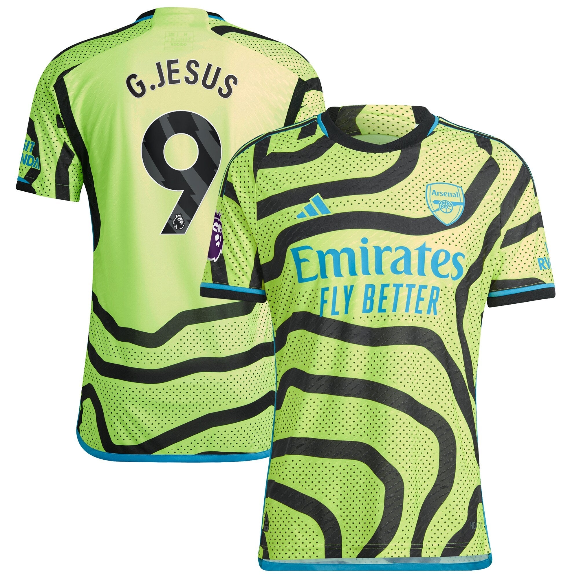 Gabriel Jesus Arsenal adidas 2023/24 Home Authentic Player Jersey - Red/Yellow