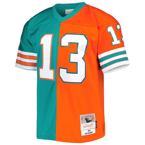 Dan Marino Miami Dolphins 1984 Split Legacy Replica Jersey - Aqua/Orange