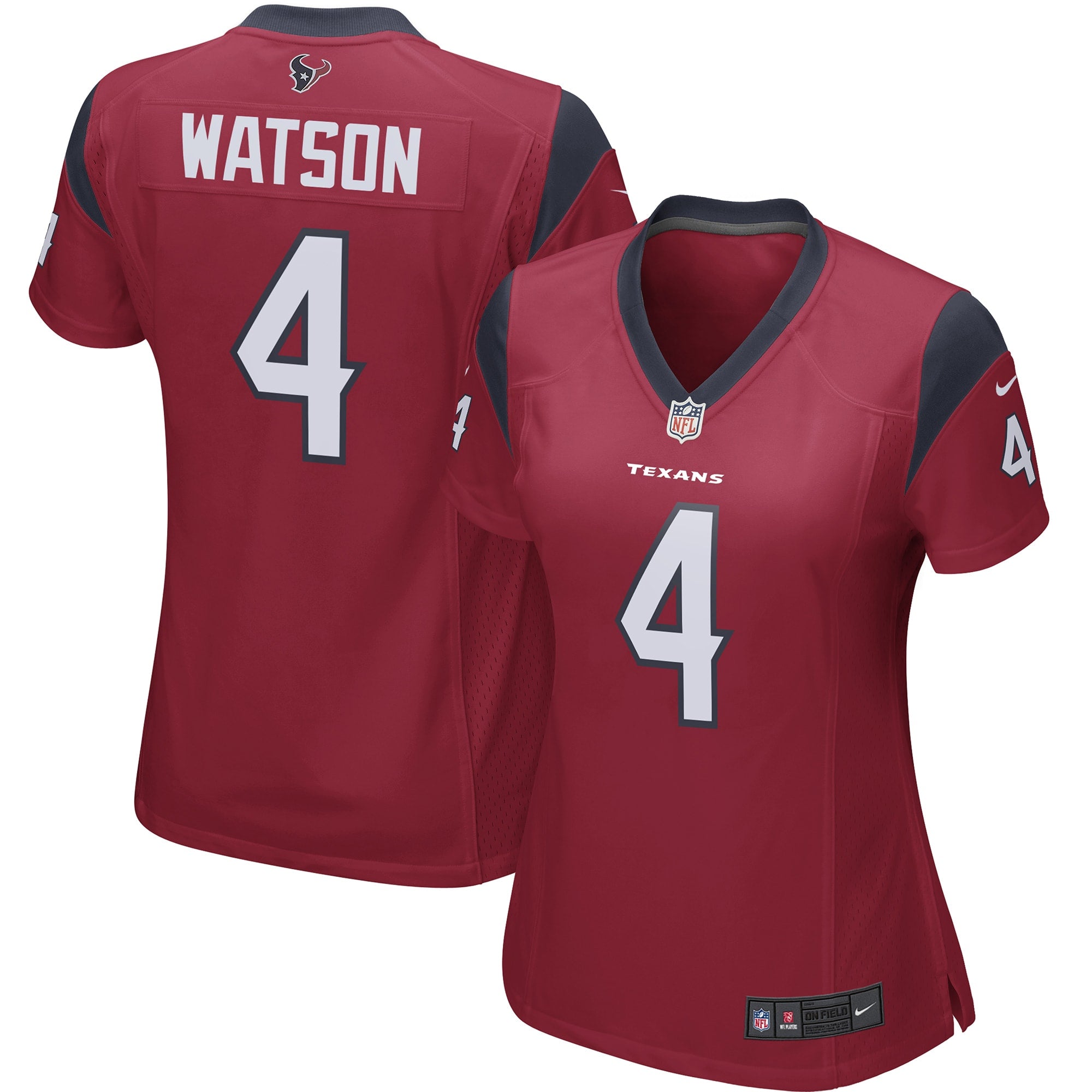 Deshaun Watson Houston Texans Nike Women's Player Game Jersey - White/Navy/Red