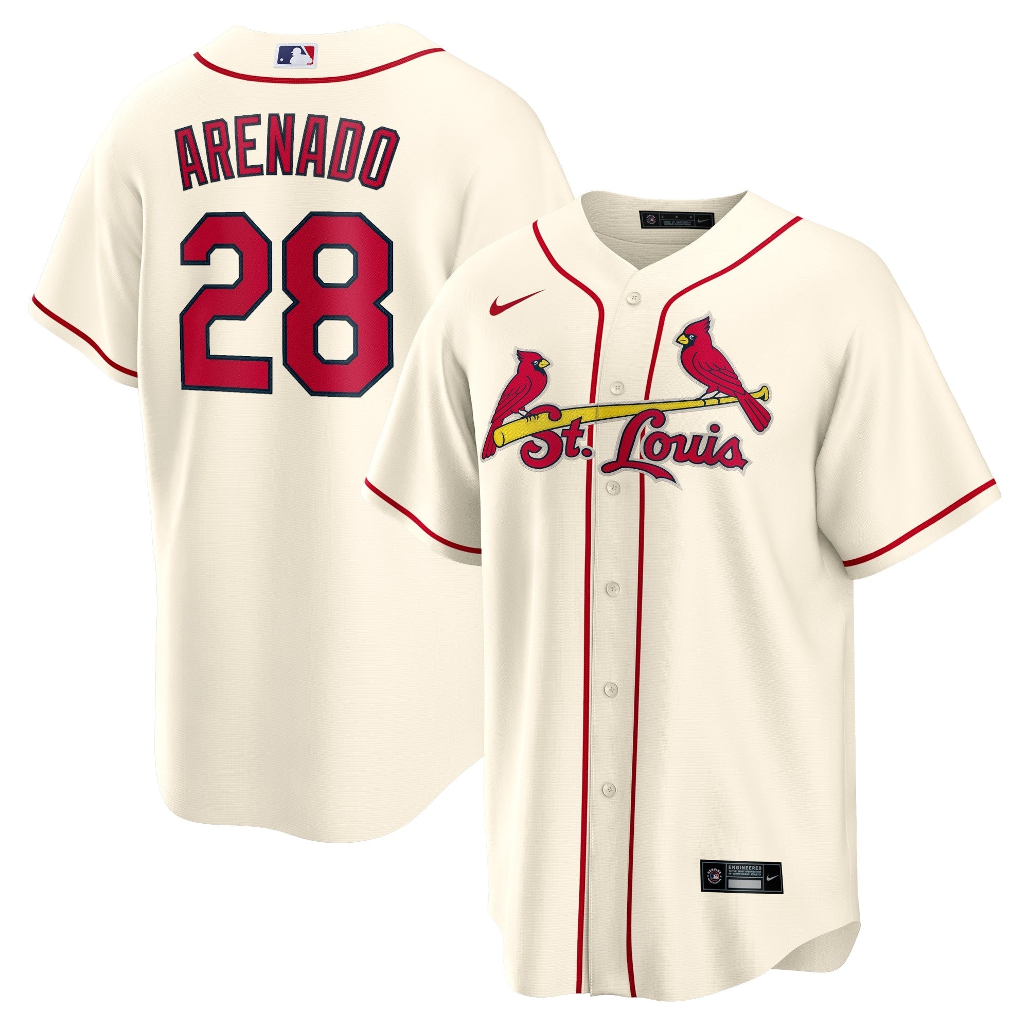 Nolan Arenado St. Louis Cardinals Nike Home Official Replica Player Jersey - White/Cream/Light Blue/Red
