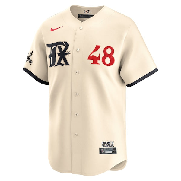 Jacob deGrom Texas Rangers Nike City Connect Limited Player Jersey - Natural
