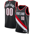 Portland Trail Blazers Nike 2021/22 Diamond Swingman Custom Jersey - Icon Edition - Black