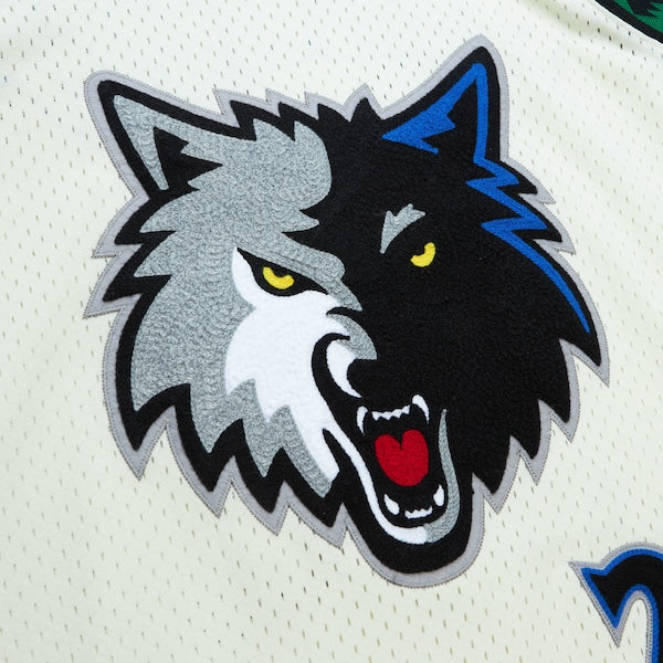 Kevin Garnett Minnesota Timberwolves  Chainstitch Swingman Jersey - Cream