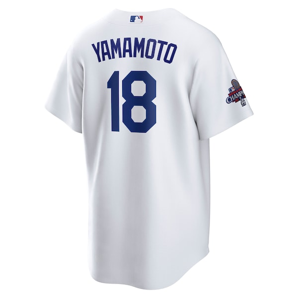 Yoshinobu Yamamoto Los Angeles Dodgers Nike 2024 World Series Champions Big & Tall Replica Player Jersey - White