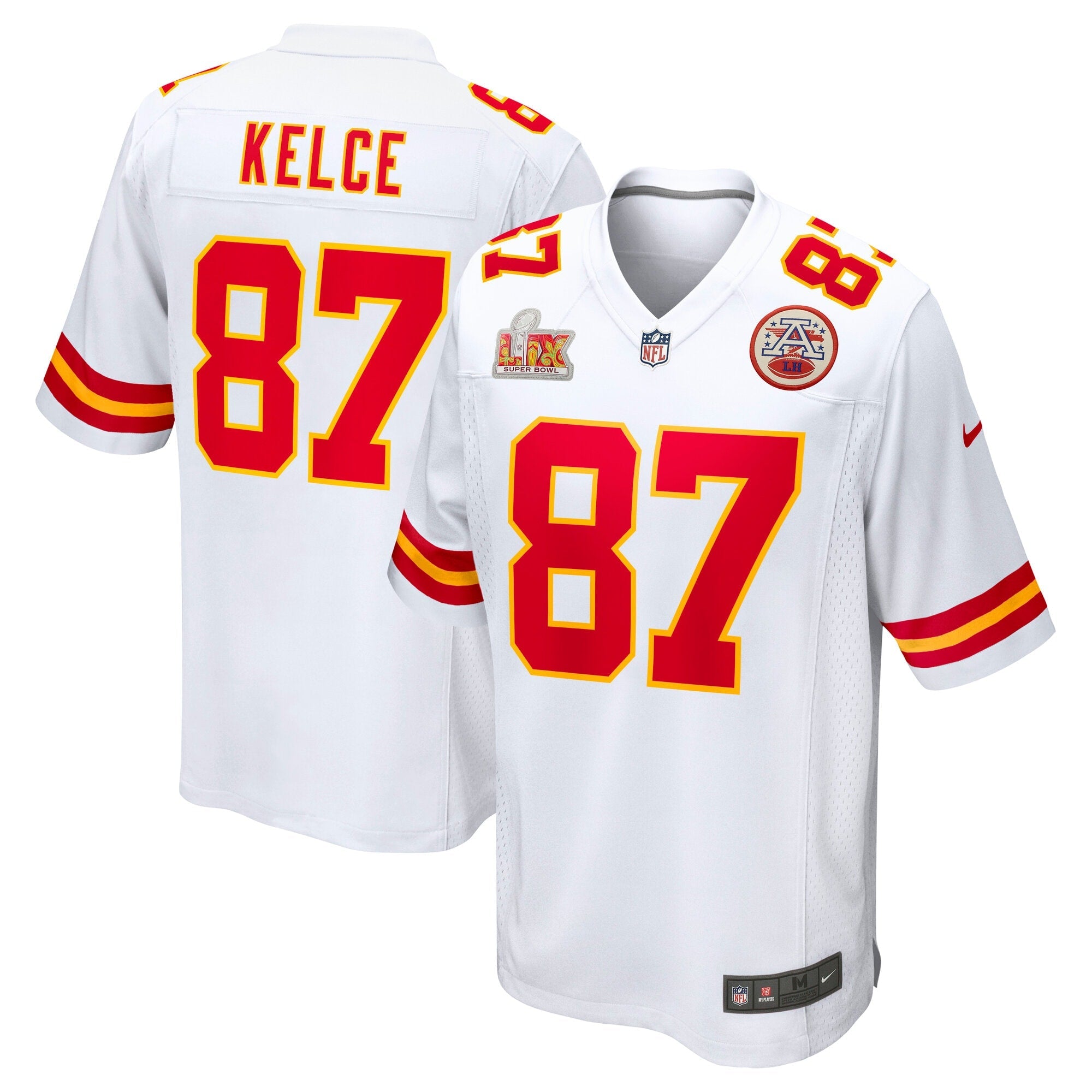 Travis Kelce Kansas City Chiefs Nike Super Bowl LIX Game Jersey - Red/White