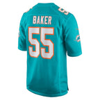 Jerome Baker Miami Dolphins Nike Game Jersey - Aqua