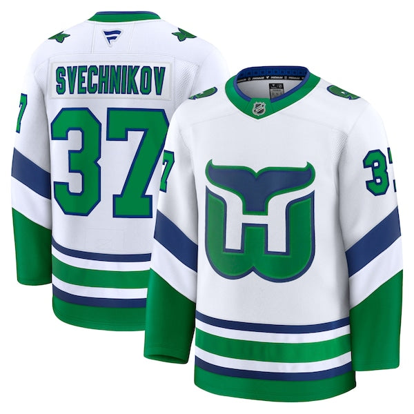 Andrei Svechnikov Carolina Hurricanes  Throwback Premium Jersey - White/Black